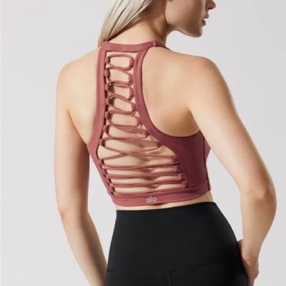 Alo work out crop top/  tank sz M